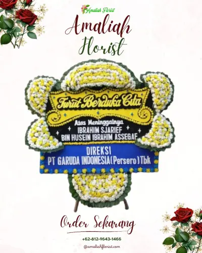 Papan Bunga Duka di Petojo Utara
